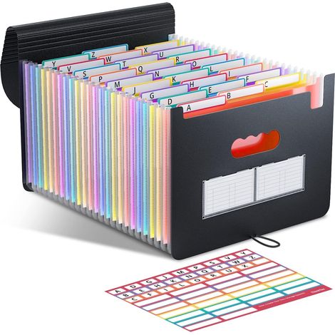 Trieur à Soufflets Classeur Rangement, 26 Pochettes A4 Range Document Plastique Classement Extensible Accordéon Organiseur (1/5)