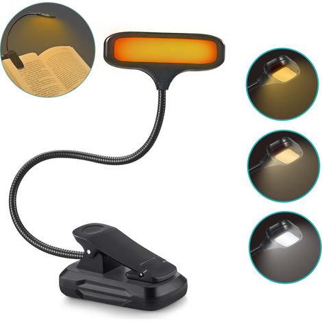 Desk Lamp, LED Eye Protection, Creative Reading Lamp, Bedroom, Student Clip, Study Lamp, Small Desk Lamp, Type C, Charging 400 mAh. (1/5)