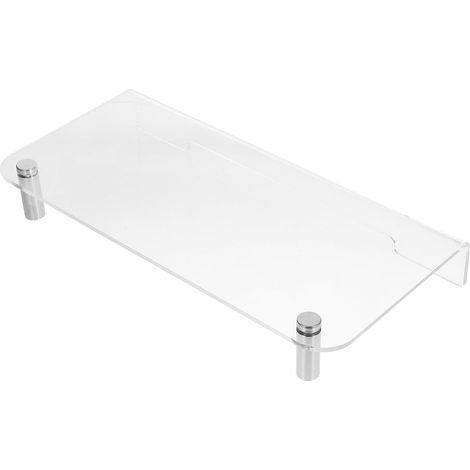 Rehausseur pour Écran de Bureau Chic et Pratique en Acrylique et Acier Inoxydable , Support Multi-fonctionnel pour Organisation de Bureau (1/5)