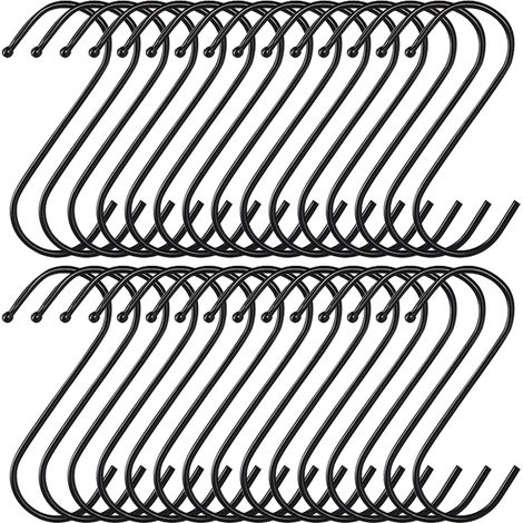 S-Hook - Acier Inoxydable - Charge Maximale 10 Kg - Pour Cuisine Garage Salle De Bain Bureau - Lot De 6 (1/5)