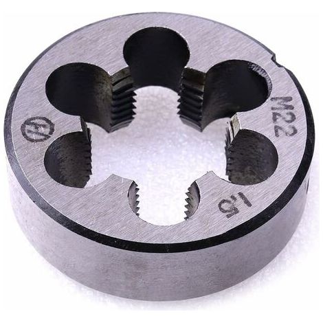 LaBlanc - Filiere metriche, filiera filettata metrica destra M22 x 1,5 mm, 1 pz.