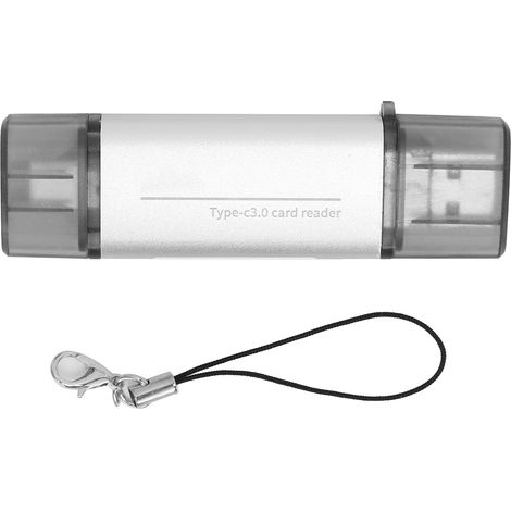 Lecteur de cartes haute vitesse USB 3.0, carte TF, Type-C, lecteur de cartes multifonctionnel en alliage d'aluminium pour téléphone portable et ordinateur (1/5)