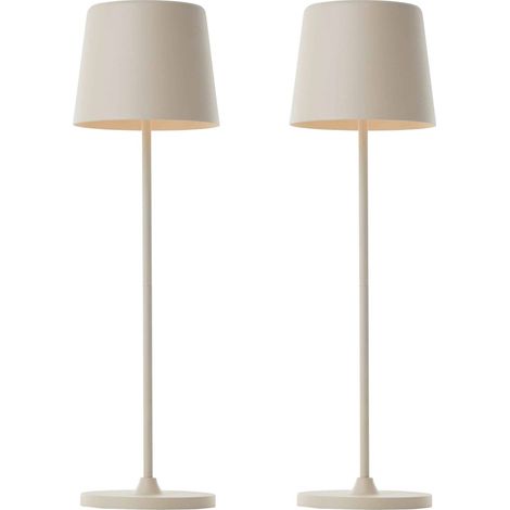Lampe de table LED sans fil BRILLIANT Kaami, 2 W, 310 lm, 3000 K, beige, lot de 2 (1/5)