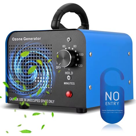 Purificateur air ozone 60 000 mg/h – Traite 300 m² en 5 min – Portable – Industriel pour voiture et maison (1/5)