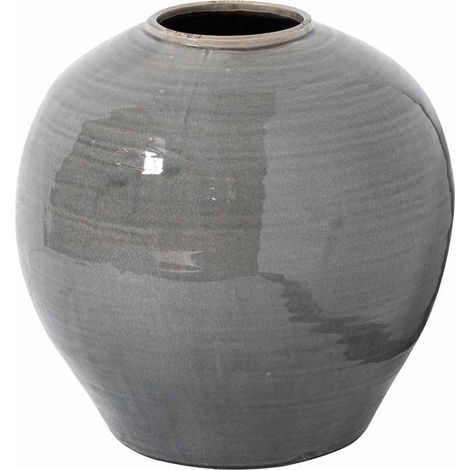 Garda Glazed Regola Vase - Ceramic - L37 x W37 x H38 cm - Grey