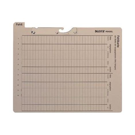 LEITZ Pendelfehlkarte Leitz 31,6 x 26,2 cm (B x H) DIN A4 450g/m² Manilakarton recycelt grau (1/3)