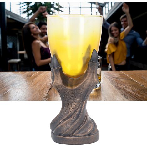 Verre à pied original 3D créatif en forme de griffe, à une main, personnalisé avec un motif de crâne, pour whisky, bière ou spiritueux. Verre à vin tendance. (1/5)