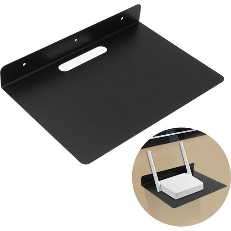 Schwebendes AV-Regal, wandmontiertes Regal aus korrosionsbeständigem Aluminium für elektronische Geräte (Router, Modem, TV-Box, Kamera, Projektor, Controller)