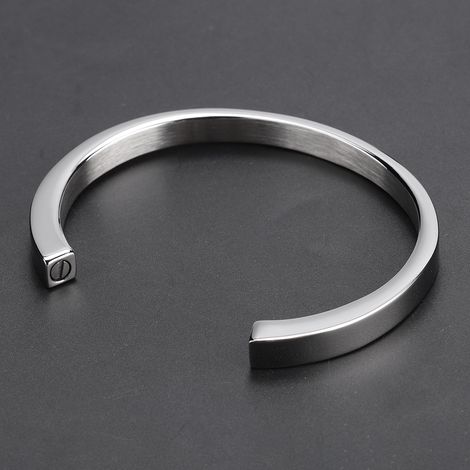 1 Urna tipo pulsera para cenizas, acero de titanio, embudo incluido, monumento conmemorativo para mascotas (1/5)