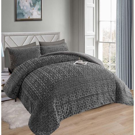 Edredón Invierno Borreguillo Nórdico de Microfibra - 180x240cm con 1 Funda Almohada - 240x260cm con 2 fundas Almohadas- Edredón Extra Suave, Cálido, Gruesa (1/5)