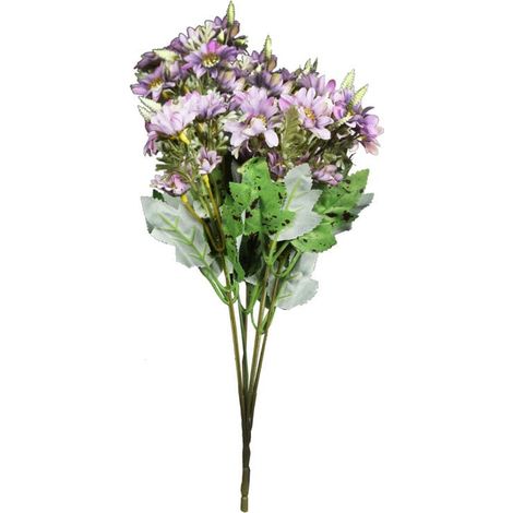 Strauß aus 7 Zweigen mit 35 lila Chrysanthemenblüten (1/2)
