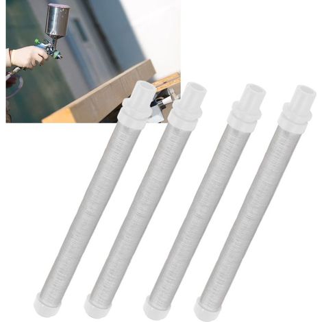 Jeu de 10 filtres haute efficacité de remplacement pour pistolet airless, maillage 50 blanc en PC et fer, pour peinture et revêtements professionnels. (1/5)