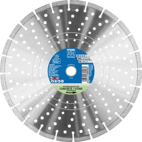 PFERD TOOLS Diamant-Trennscheibe DS 350x2,8x25,4 mm SG für schnelles Trennen von Stein und Beton (1/4)