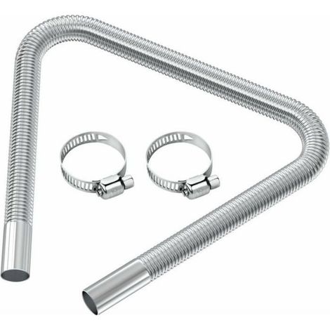 Tuyau D'Échappement Réchauffeur Diesel - Acier Inoxydable - Diamètre Intérieur 2,5 cm - Longueur 100 cm ou 120 cm - Pour Chauffage Air Diesel (1/5)