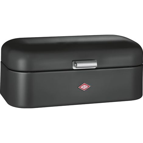 Wesco Grandy pain box noir mat acier 42x22x17 cm