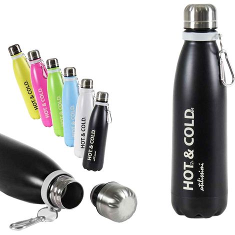 BOTTIGLIA THERMOS 500 ML IN ALLUMINIO IN COLORI ASSORTITI (1/2)