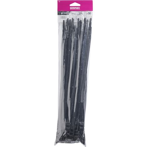 DEBFLEX - COLLIER AUTOBLOCANT 9X350 MM NOIR SACHET DE 50 - 709043 (1/3)