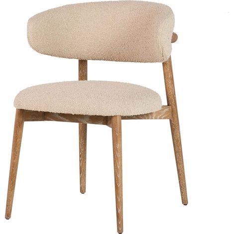 Beigefarbener Stuhl aus Eschenholz, 59 x 56 x 80 cm (1/5)