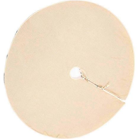 Jupe de sapin de table en imitation lin beige rond décoratif pour Noël (1 pièce) (1/5)