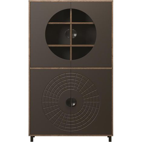 Fusion Vitrinenschrank 4 Türen Bronze-Dekor. (1/5)