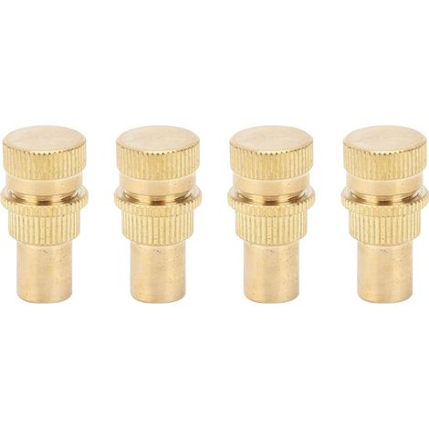 BRAVIX Dégonfleur Automatique de Pneu, 4 Pièces Laiton Outil de Noyau de Valve de Pneu Accessoire de Pneu de Roue Automatique pour Pneus, Voiture, Camion, Moto, et VTT (1/4)