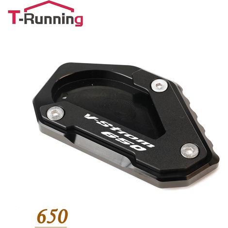 (650 Noir) Compatible avec les motos SUZUKI V-STROM 650/XT 1000 DL1000 VSTROM 650 DL650 1050 : béquille latérale, extension et support maxpower (1/4)