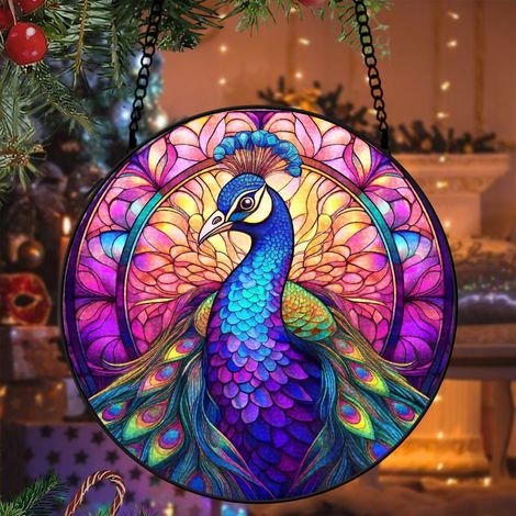 Attrape-soleil tortue vitrail 9 cm décoration fenêtre suspendue animal lumineux cadeau femme (1/5)