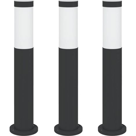 Balizas de luz, 3 unidades, 50 cm, acero inoxidable, IP44 vidaXL