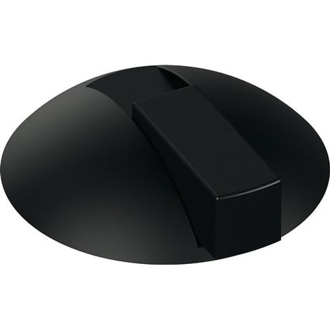 HEWI tope de puerta de suelo 625B 90 D.85mm H.22,5mm Ku.90 negro intenso ma montaje con taco - 625B 90 (1/3)