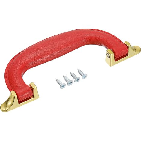Bagage Poignées 155 mm / 6,1 Pouce PU Cuir avec Vis Rouge (1/5)
