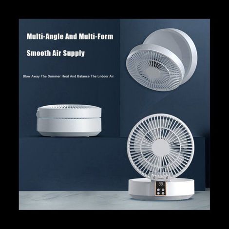 Ventilateur Portable - Batterie 4000 mAh - Commande À Distance - 3 Vitesses - USB - Pour Bureau Intérieur Ou Extérieur - 1 Pièce (1/5)
