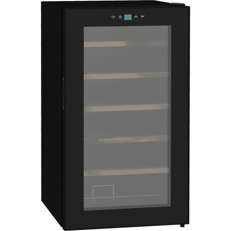 Réfrigérateur à vin, réfrigérateur à boissons 65 L pour 24 bouteilles, réfrigérateur à bouteilles, cave à vin avec éclairage int