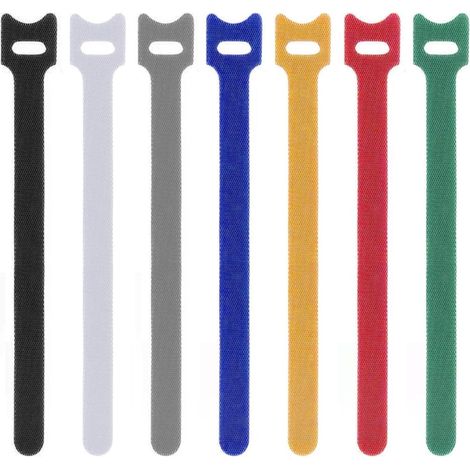 Attache Cable,70 pcs Scratch Cable Sangles Câble Réutilisables Serre Cable Management Organisateur Rangement Cable Attaches de Câble,pour Maison Bureau Câbles TV Organisation