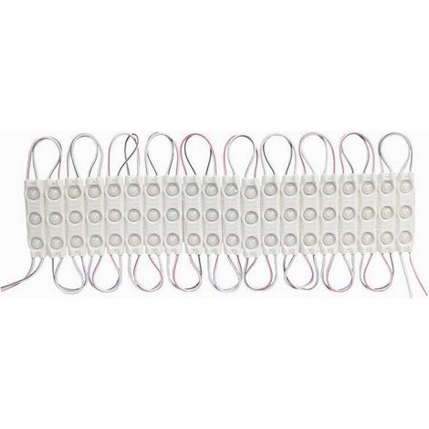 TrAdE Shop Traesio - Modulo Led 12v 20 Strisce 2835 Insegne Tabelle Vari Toni Luce Ip65 Abt-2835-6114 - -Bianco Freddo -