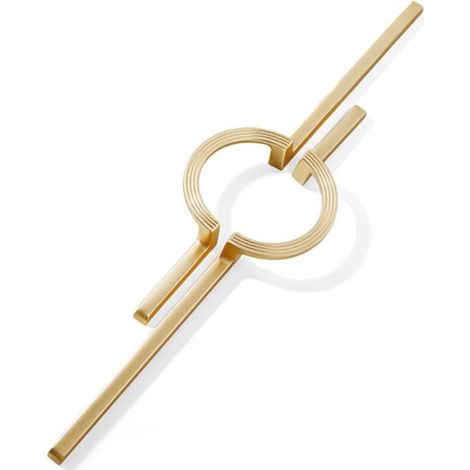 Maniglie per mobili da cucina a mezzaluna, maniglie per mobili semicircolari, maniglie per cassetti di comò, placcate in oro