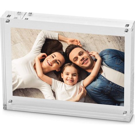 cadre photo en acrylique transparent 11,5 x 9 x 2,4 cm 1 pce 1954705 (1/5)