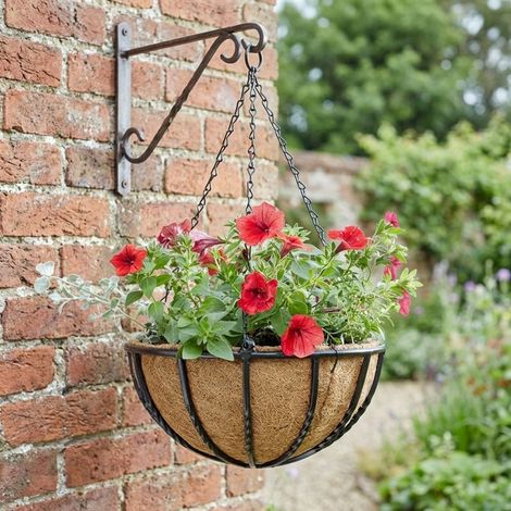 Forge Metal Hanging Basket with Coco Liner (1/2)