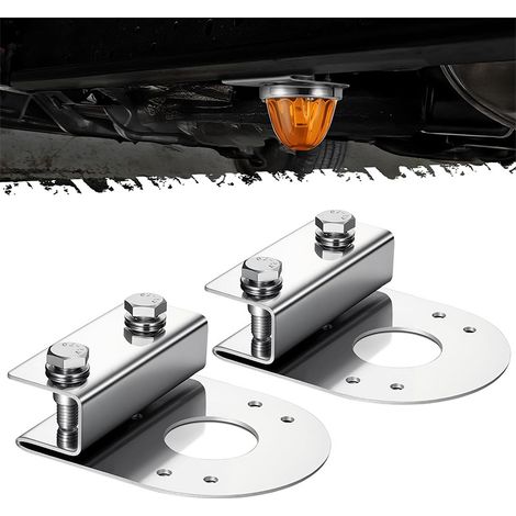 Lot de 2 Supports de Montage en Acier Inoxydable 304 pour Lampes de Camion, Fixation par Serrage Universelle (1/4)