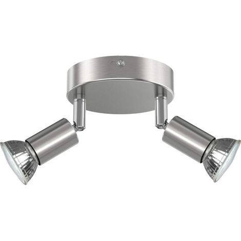 Plafonnier à spot, Spot LED Rotatif Réglable pour Plafond, Plafonnier Rond Moderne, 220-240V, 2 Spots, diamètre 11cm (1/5)