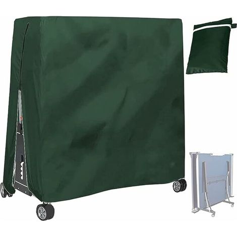 Table tennis table cover 210D waterproof indoor and outdoor--green，16570185cm (1/5)