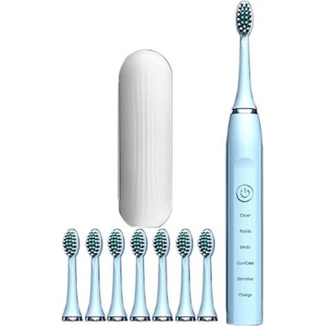 Brosse à dents électrique intelligente rechargeable bleue-Online Store (1/5)
