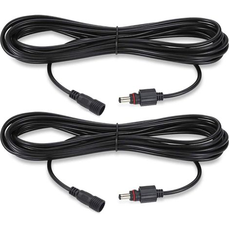 2 Pack 5M Câble Rallonge pour Spot Solaire Exterieur Cable d'Extension étanche IP65 Uniquement pour Projecteur Solaire 2 en 1 (1/5)