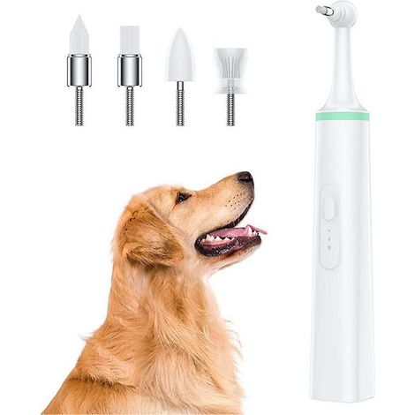 Brosse À Dents Électrique Pour Animaux - 3 Modes De Nettoyage - 4 Têtes De Brossage Remplaçables - Alimentation Sur Piles Ou USB - Kit Dentaire Pour Chien Et Chat (1/5)