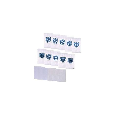 Sac aspirateur Miele GN – Lot de 10 sacs + 6 filtres – Tissu haute filtration 99,5% – Pour modèles Classic C1, Complete C2, C3 (1/5)