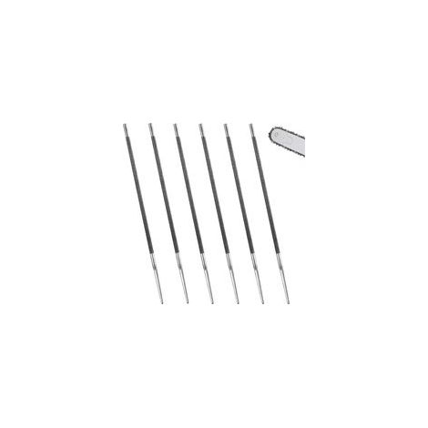 Lime Tronconneuse, 6 Pièces Lime Chaîne Tronçonneuse, 5.2mm Lime Ronde D'affûtage, Lime D'affûtage pour Scie de Tondeuse, Set de Limes pour Chaîne de Scie, pour L'affûtage des Chaînes de Tronçonneuses (1/5)
