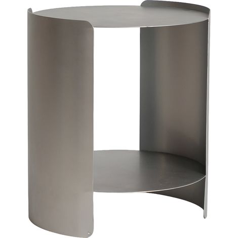 Table d appoint ronde en fer gris - gris (1/3)