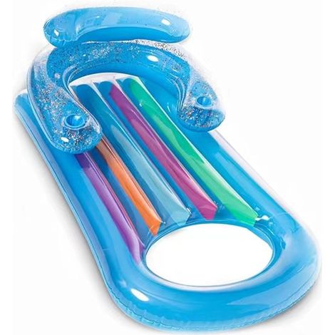 Aufblasbare Poolmatratze – mit Getränkehalter, geeignet für Gartenpools und Wassersport. (150 x 75 cm) (1/5)
