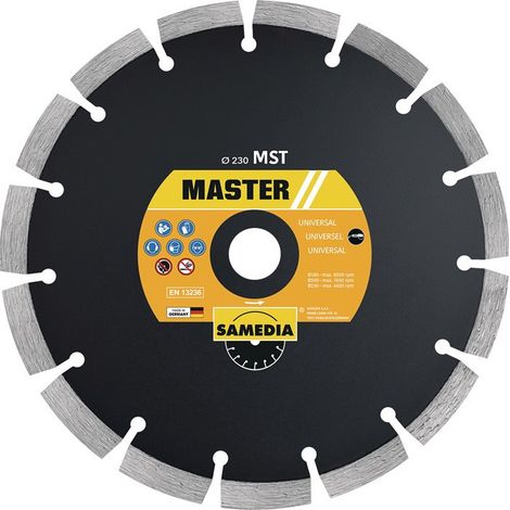 Disque diamanté MST D. 300 mm perçage de 25.4 mm soudé au laser 11 m