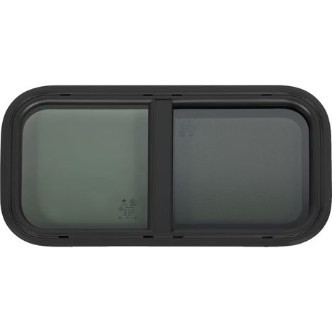 Fenêtre latérale de camping-car, verre teinté, moustiquaire, 700x400mm (1/2)