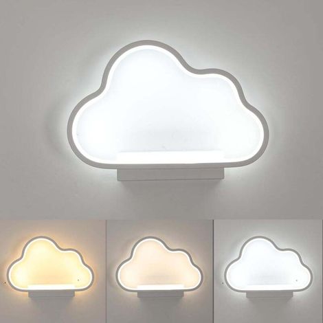Applique murale nuage LED lumière réglable couleurs – Lampe de chevet minimaliste pour chambre d’enfant couloir mur salon 14W 3 (1/4)